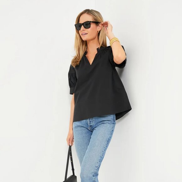 Tuckernuck Black Ruthie Blouse NWOT - Picture 3 of 3